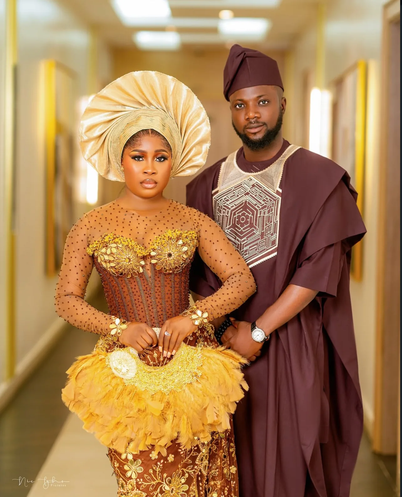Golden Traditional Couple